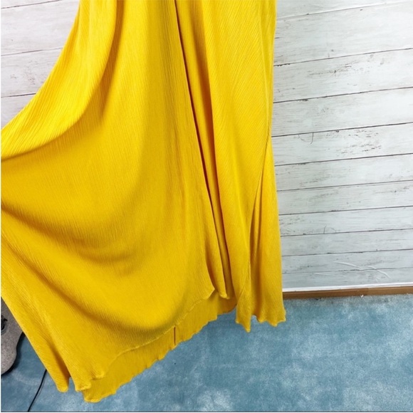 *SOLD* Mara Hoffman Lucille Maxi Dress Swim Cover-Up Sunflower Yellow Halter Tie - Picture 6 of 13